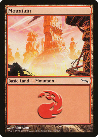 Mountain (302) [Mirrodin] | Magic Magpie