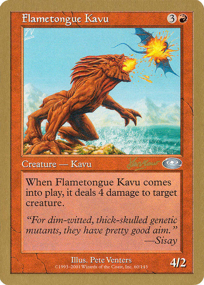 Flametongue Kavu (Sim Han How) [World Championship Decks 2002] | Magic Magpie