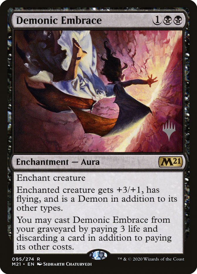 Demonic Embrace (Promo Pack) [Core Set 2021 Promos] | Magic Magpie