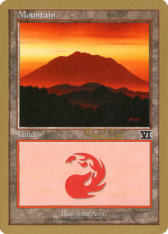 Mountain (mlp346a) (Mark Le Pine) [World Championship Decks 1999] | Magic Magpie