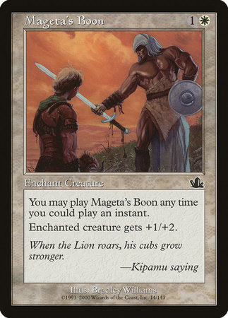 Mageta's Boon [Prophecy] | Magic Magpie