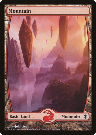 Mountain (242) - Full Art [Zendikar] | Magic Magpie