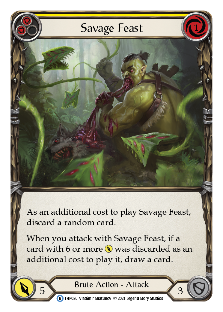 Savage Feast (Yellow) [1HP020] | Magic Magpie
