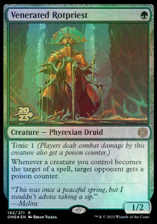 Venerated Rotpriest [Phyrexia: All Will Be One Prerelease Promos] | Magic Magpie