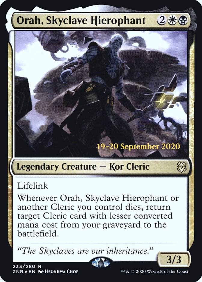 Orah, Skyclave Hierophant  [Zendikar Rising Prerelease Promos] | Magic Magpie