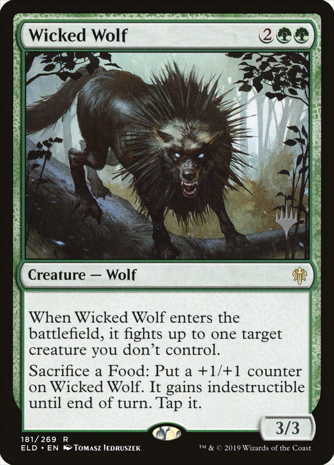 Wicked Wolf (Promo Pack) [Throne of Eldraine Promos] | Magic Magpie