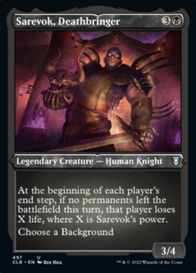 Sarevok, Deathbringer (Foil Etched) [Commander Legends: Battle for Baldur's Gate] | Magic Magpie