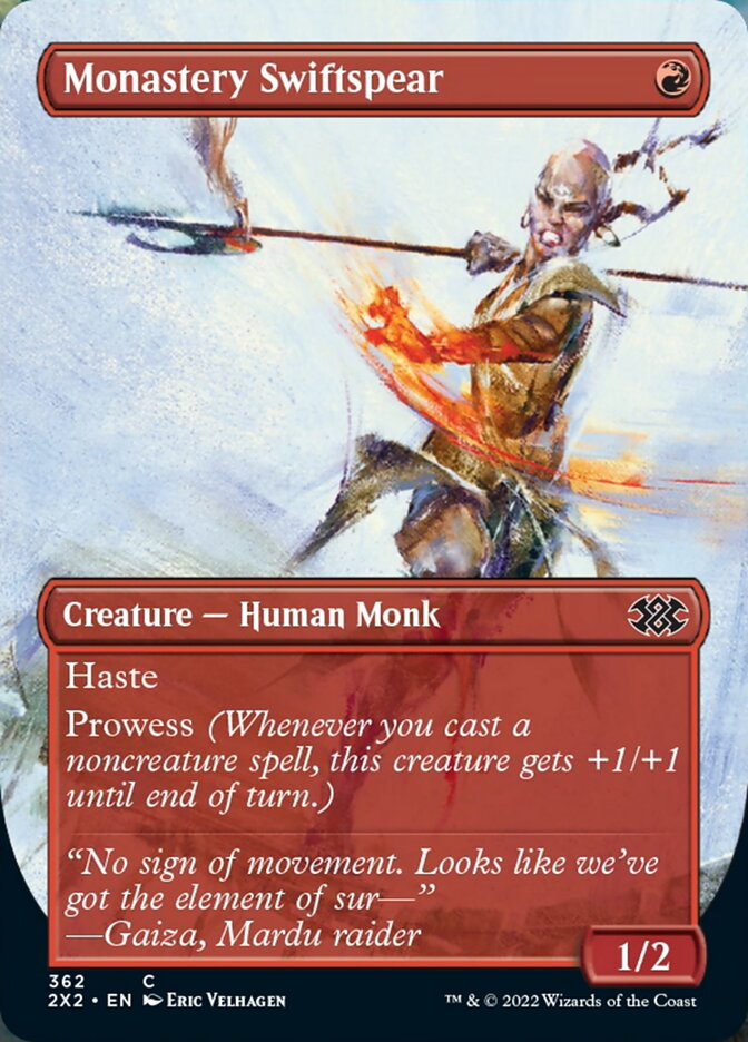 Monastery Swiftspear (Borderless Alternate Art) [Double Masters 2022] | Magic Magpie