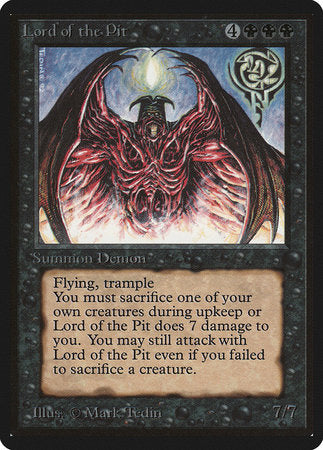 Lord of the Pit [Limited Edition Beta] | Magic Magpie