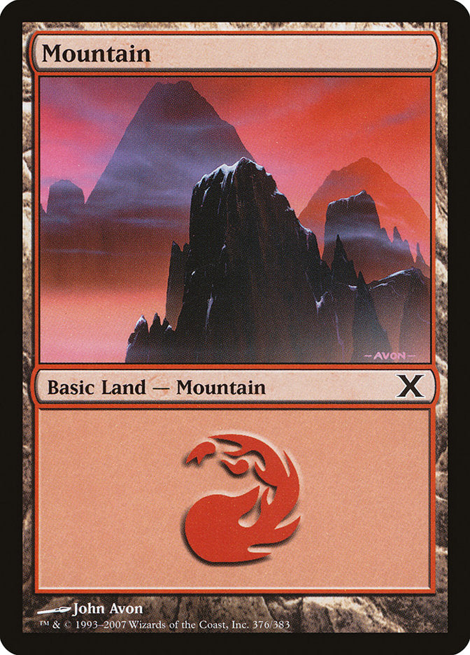 Mountain (376) [Tenth Edition] | Magic Magpie