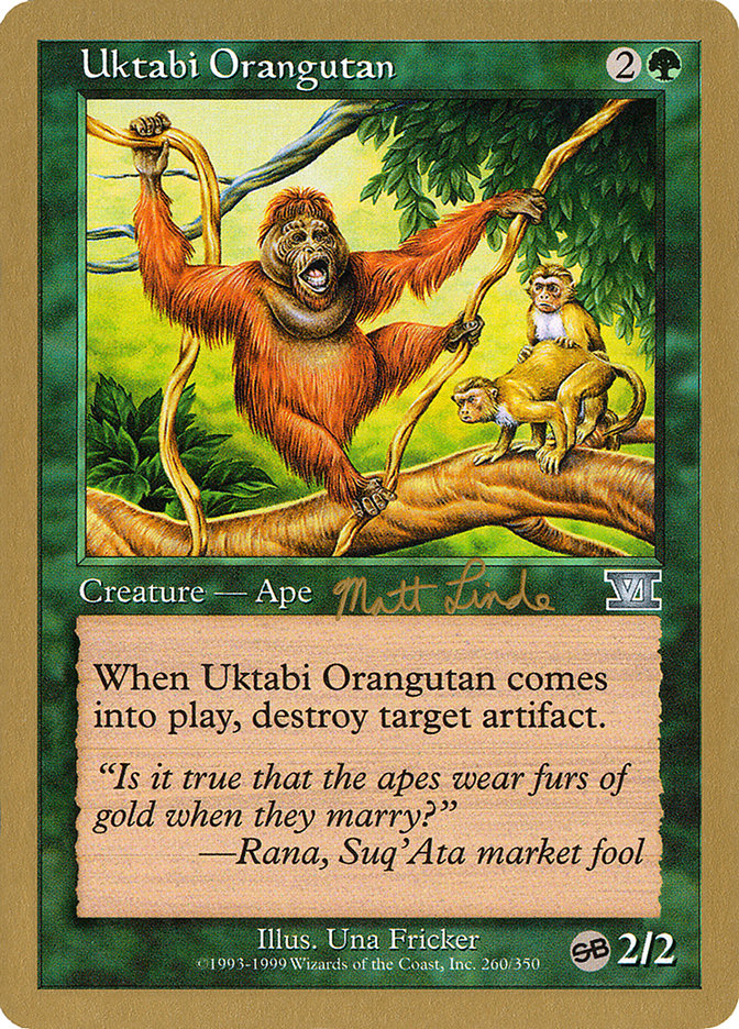 Uktabi Orangutan (Matt Linde) (SB) [World Championship Decks 1999] | Magic Magpie
