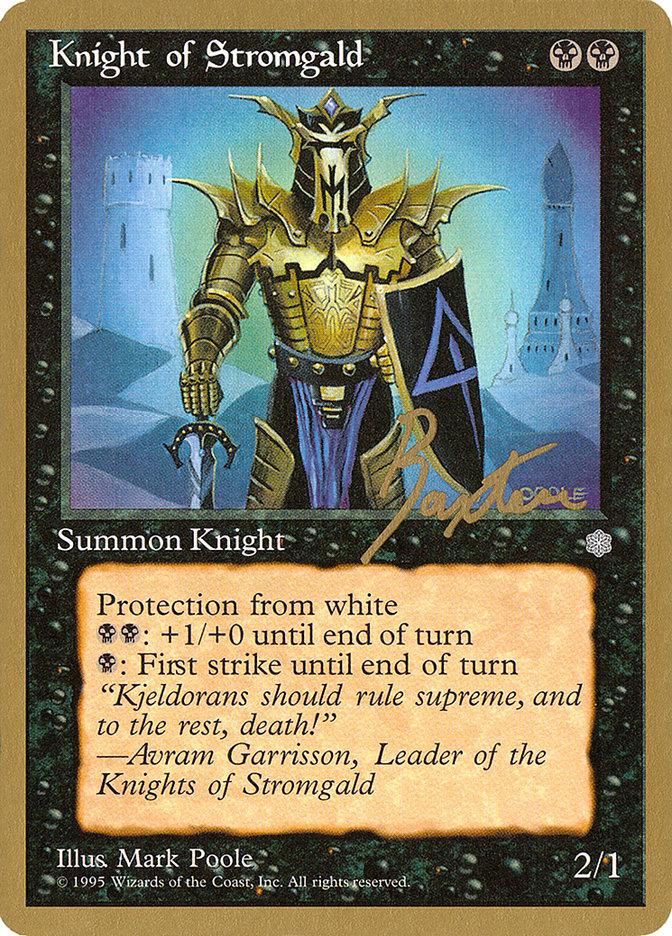 Knight of Stromgald (George Baxter) [Pro Tour Collector Set] | Magic Magpie