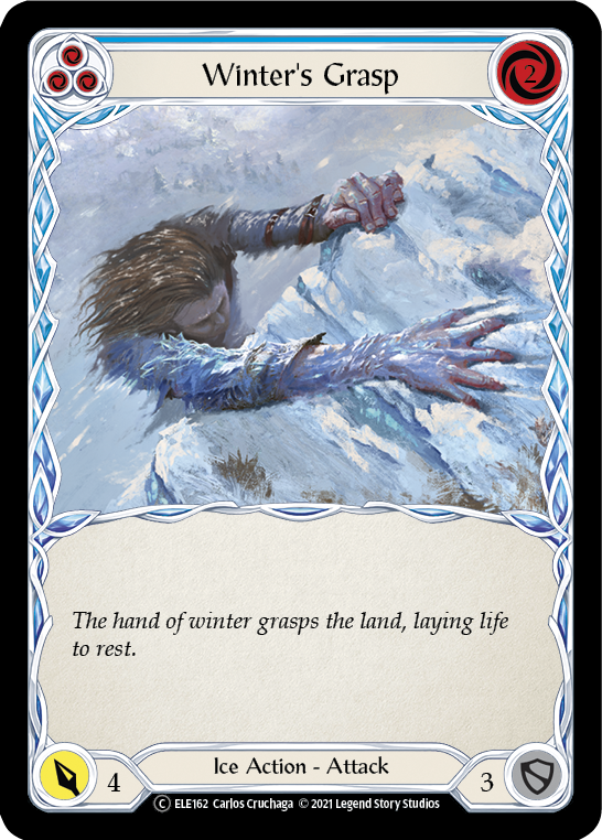 Winter's Grasp (Blue) [U-ELE162] Unlimited Rainbow Foil | Magic Magpie