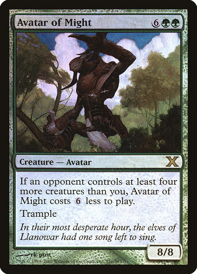 Avatar of Might (Premium Foil) [Tenth Edition] | Magic Magpie