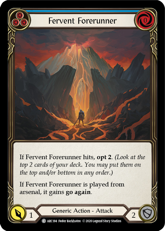 Fervent Forerunner (Blue) [U-ARC184] Unlimited Rainbow Foil | Magic Magpie