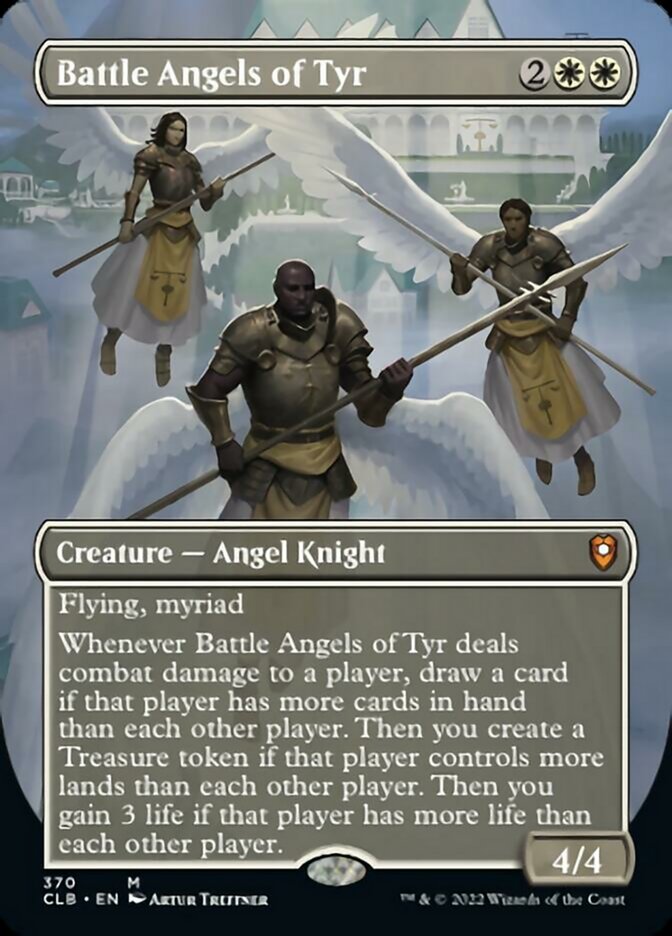 Battle Angels of Tyr (Borderless Alternate Art) [Commander Legends: Battle for Baldur's Gate] | Magic Magpie