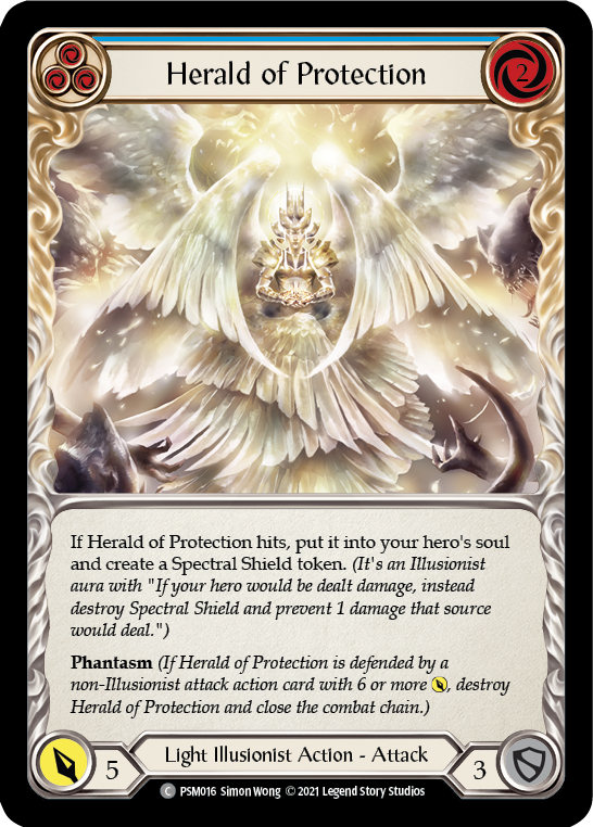 Herald of Protection (Blue) [PSM016] (Monarch Prism Blitz Deck) | Magic Magpie