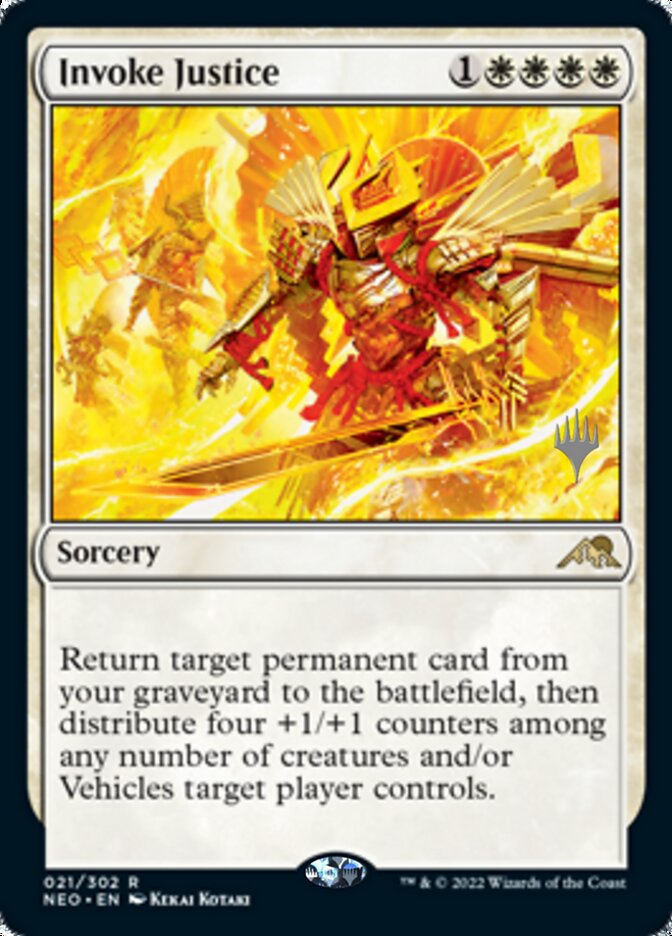 Invoke Justice (Promo Pack) [Kamigawa: Neon Dynasty Promos] | Magic Magpie