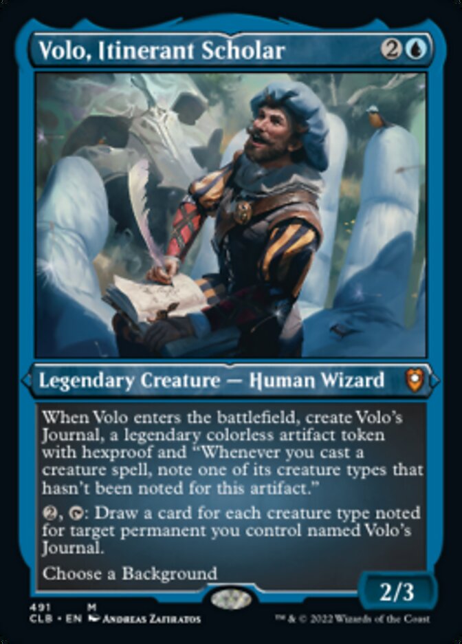 Volo, Itinerant Scholar (Foil Etched) [Commander Legends: Battle for Baldur's Gate] | Magic Magpie