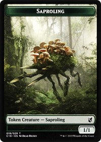 Saproling // Morph Double-sided Token [Commander 2019 Tokens] | Magic Magpie