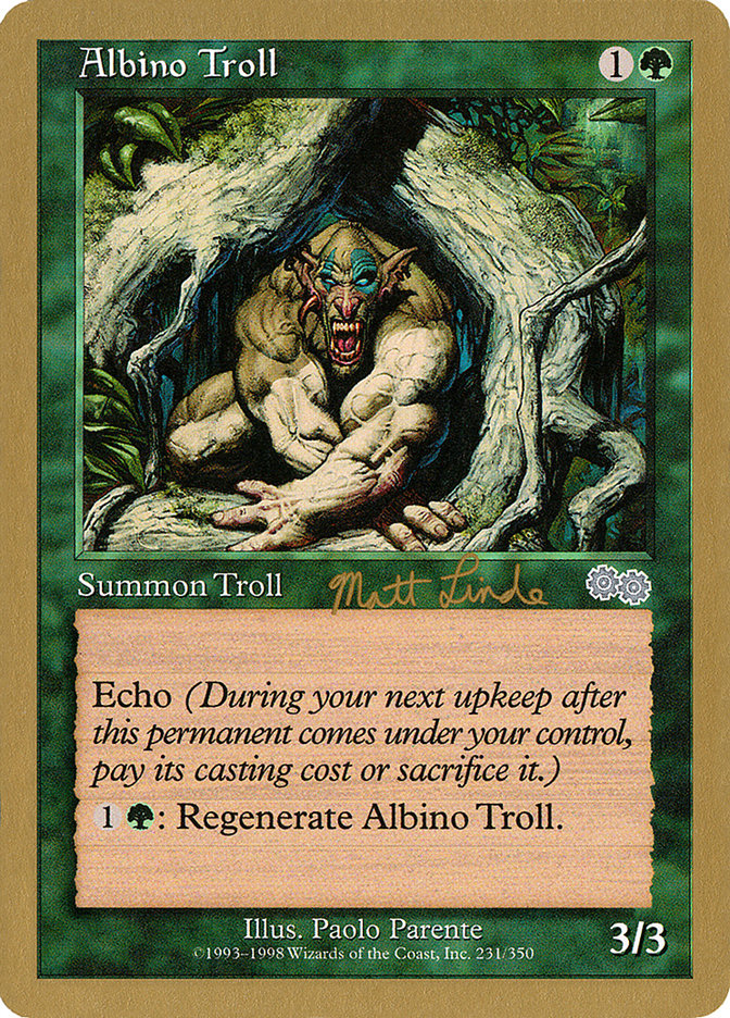 Albino Troll (Matt Linde) [World Championship Decks 1999] | Magic Magpie