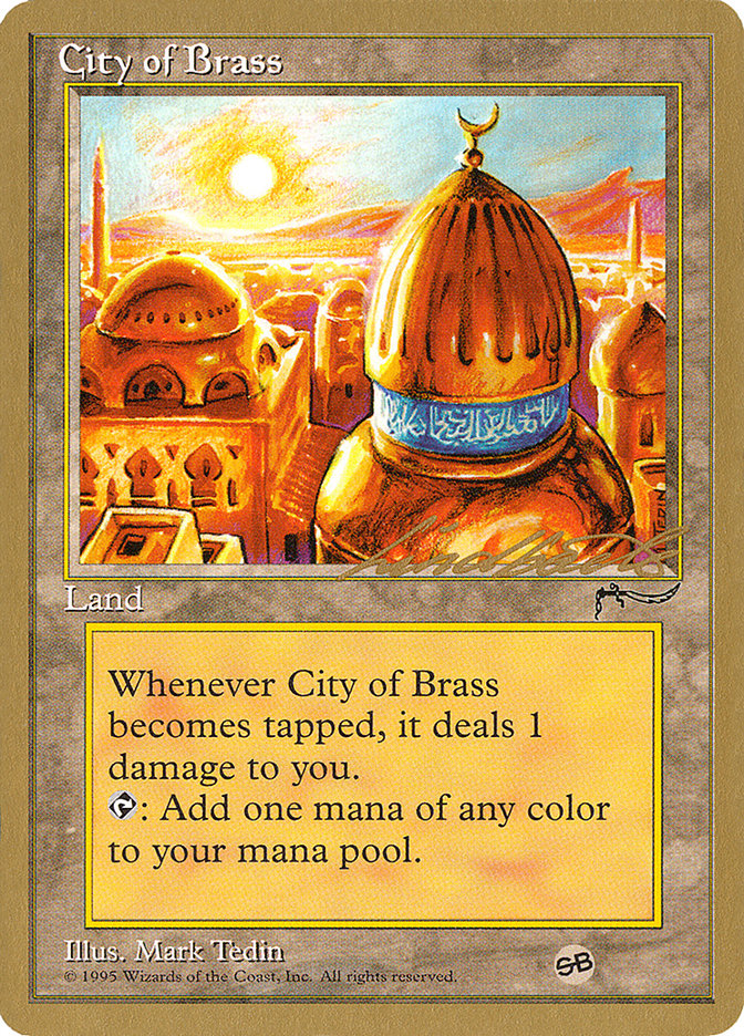 City of Brass (Leon Lindback) (SB) [Pro Tour Collector Set] | Magic Magpie