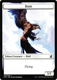 Bird (002) // Sculpture Double-sided Token [Commander 2019 Tokens] | Magic Magpie