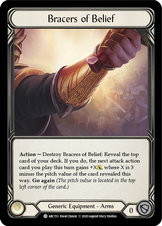 Bracers of Belief [U-ARC153] Unlimited Rainbow Foil | Magic Magpie