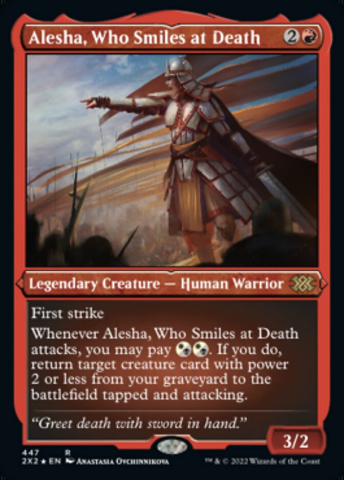 Alesha, Who Smiles at Death (Foil Etched) [Double Masters 2022] | Magic Magpie