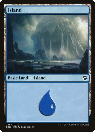 Island (296) [Commander 2018] | Magic Magpie