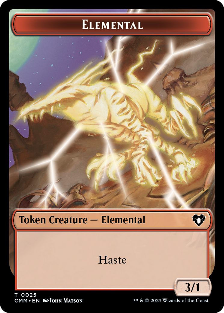 Thopter // Elemental (0025) Double-Sided Token [Commander Masters Tokens] | Magic Magpie