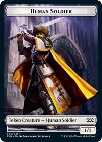 Human Soldier // Tuktuk the Returned Double-sided Token [Double Masters Tokens] | Magic Magpie