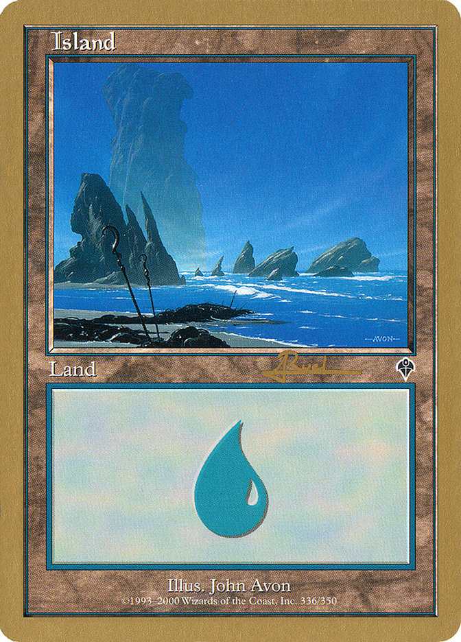 Island (ar336) (Antoine Ruel) [World Championship Decks 2001] | Magic Magpie