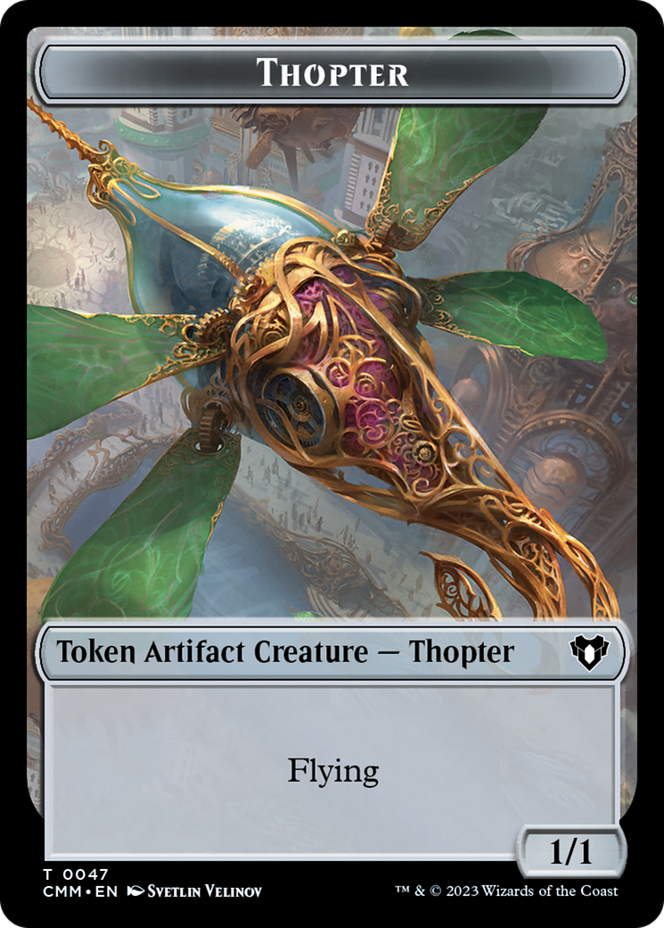 Thopter // Elemental (0025) Double-Sided Token [Commander Masters Tokens] | Magic Magpie