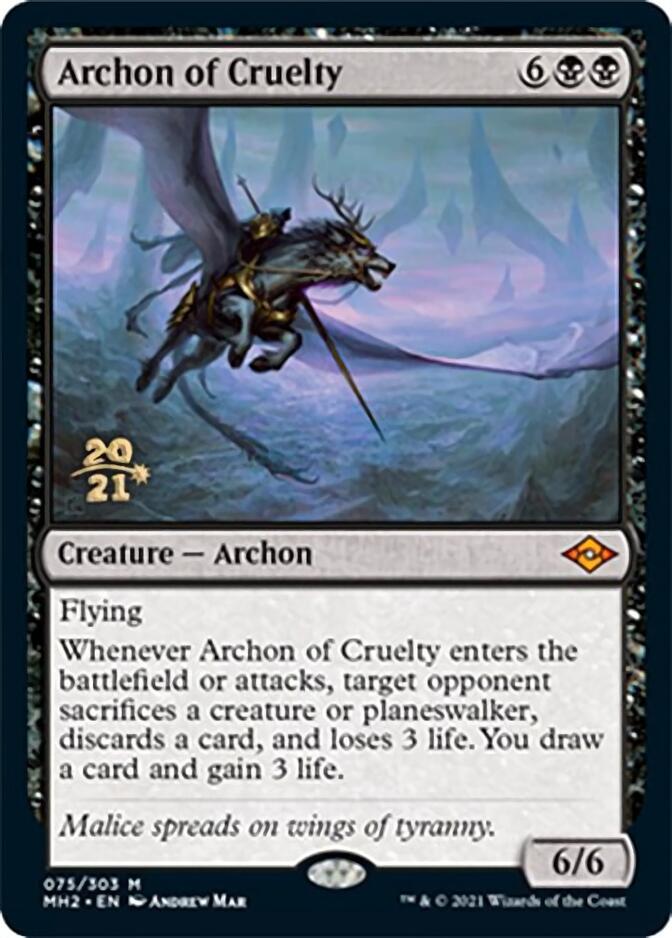 Archon of Cruelty [Modern Horizons 2 Prerelease Promos] | Magic Magpie