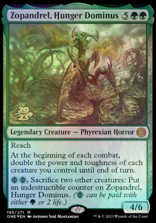 Zopandrel, Hunger Dominus [Phyrexia: All Will Be One Prerelease Promos] | Magic Magpie