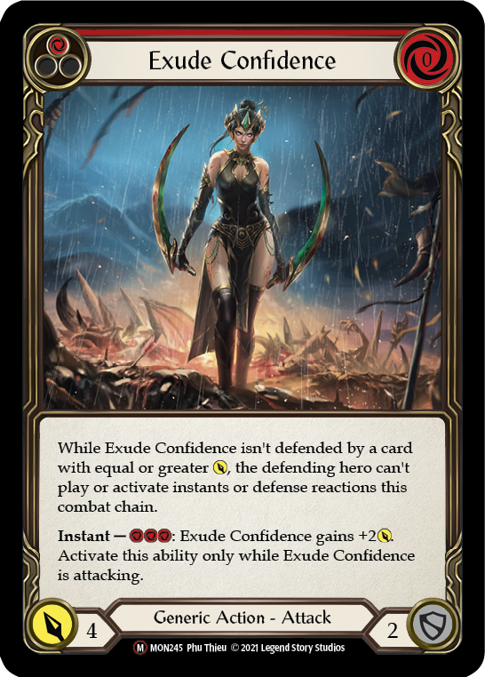 Exude Confidence (Rainbow Foil) [U-MON245-RF] Unlimited Rainbow Foil | Magic Magpie