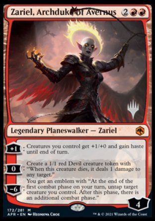 Zariel, Archduke of Avernus (Promo Pack) [Dungeons & Dragons: Adventures in the Forgotten Realms Promos] | Magic Magpie