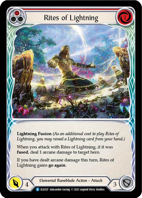 Rites of Lightning (Red) [BRI027] (Tales of Aria Briar Blitz Deck)  1st Edition Normal | Magic Magpie