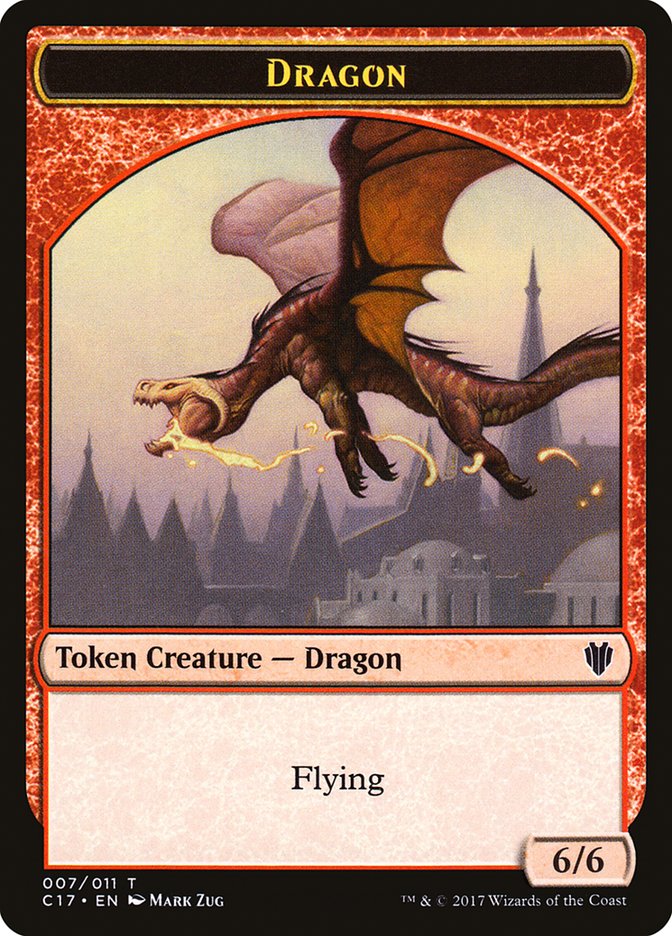Cat Dragon // Dragon (007) Double-sided Token [Commander 2017 Tokens] | Magic Magpie