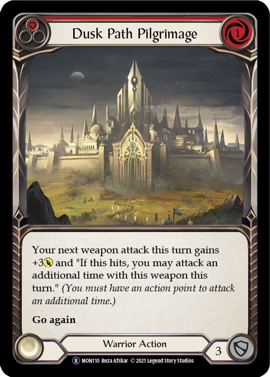 Dusk Path Pilgrimage (Red) (Rainbow Foil) [U-MON110-RF] Unlimited Rainbow Foil | Magic Magpie