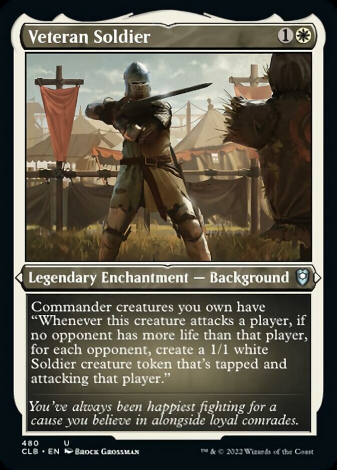 Veteran Soldier (Foil Etched) [Commander Legends: Battle for Baldur's Gate] | Magic Magpie