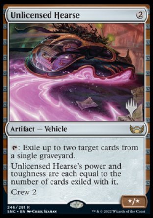 Unlicensed Hearse (Promo Pack) [Streets of New Capenna Promos] | Magic Magpie