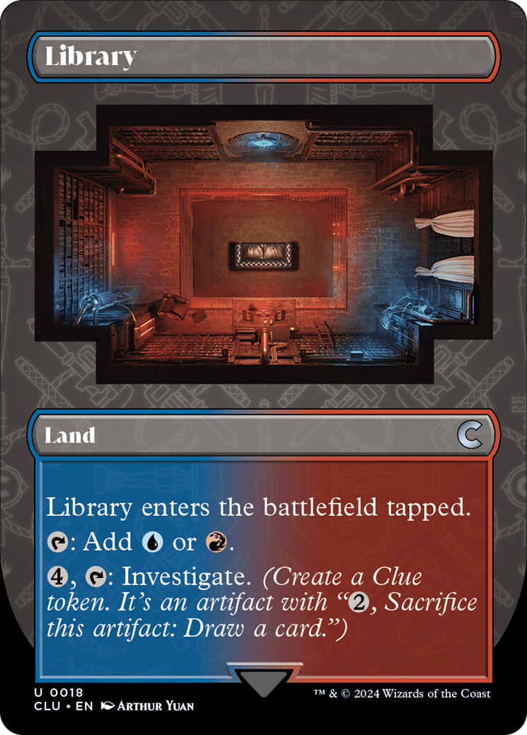Library (Borderless) [Ravnica: Clue Edition] | Magic Magpie