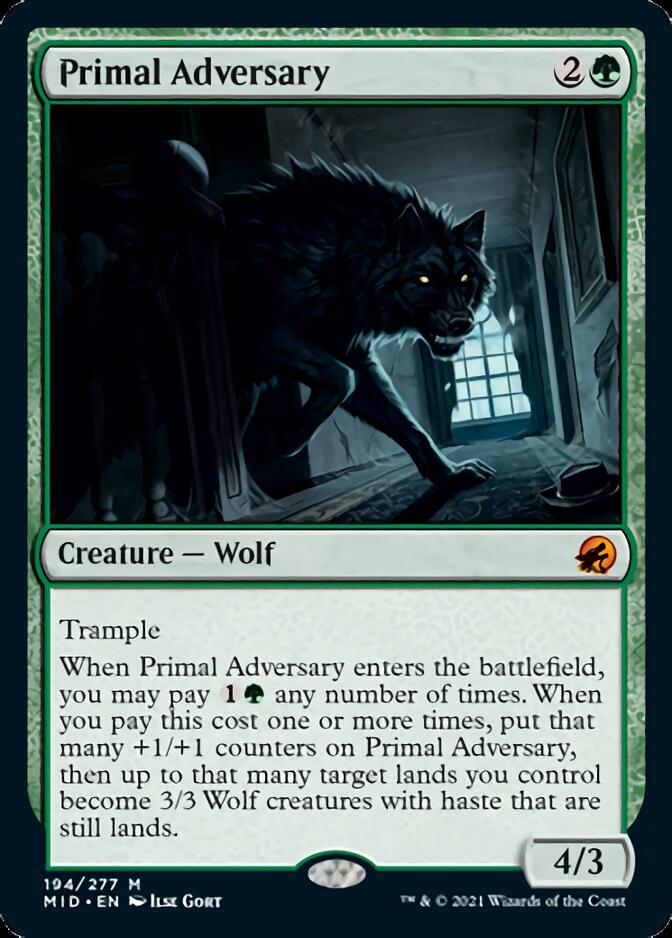 Primal Adversary [Innistrad: Midnight Hunt] | Magic Magpie