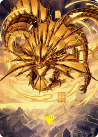 Ao, the Dawn Sky 2 Art Card (Gold-Stamped Signature) [Kamigawa: Neon Dynasty Art Series] | Magic Magpie