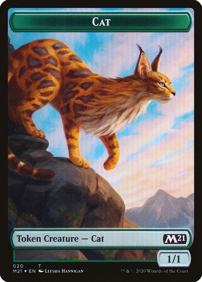 Beast // Cat (020) Double-sided Token [Core Set 2021 Tokens] | Magic Magpie