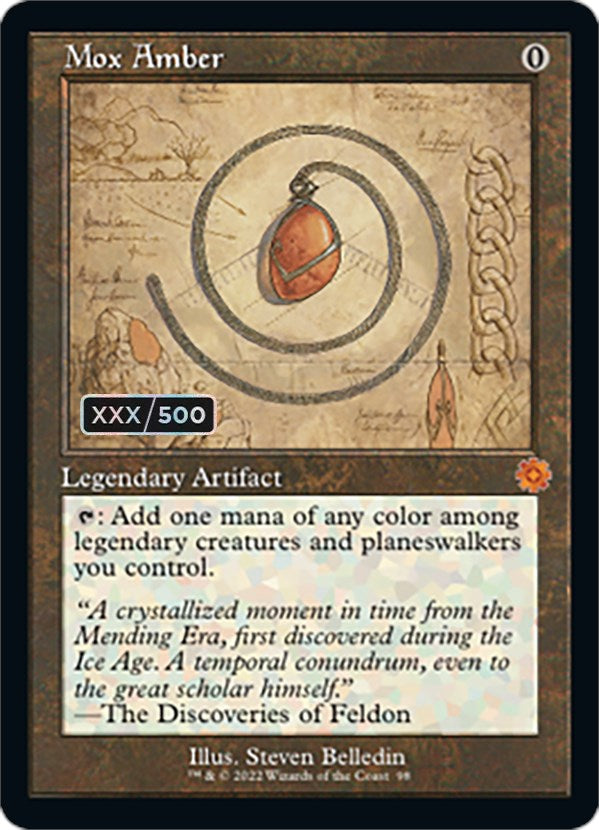 Mox Amber (Retro Schematic) (Serial Numbered) [The Brothers' War Retro Artifacts] | Magic Magpie