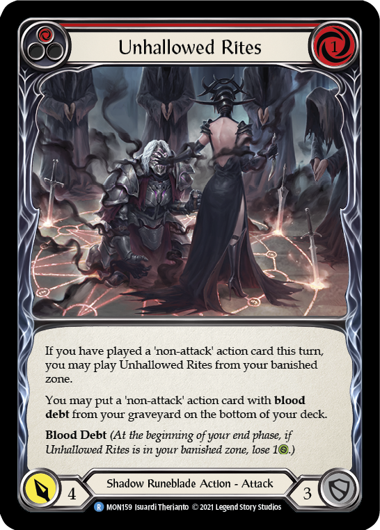 Unhallowed Rites (Red) [MON159] 1st Edition Normal | Magic Magpie