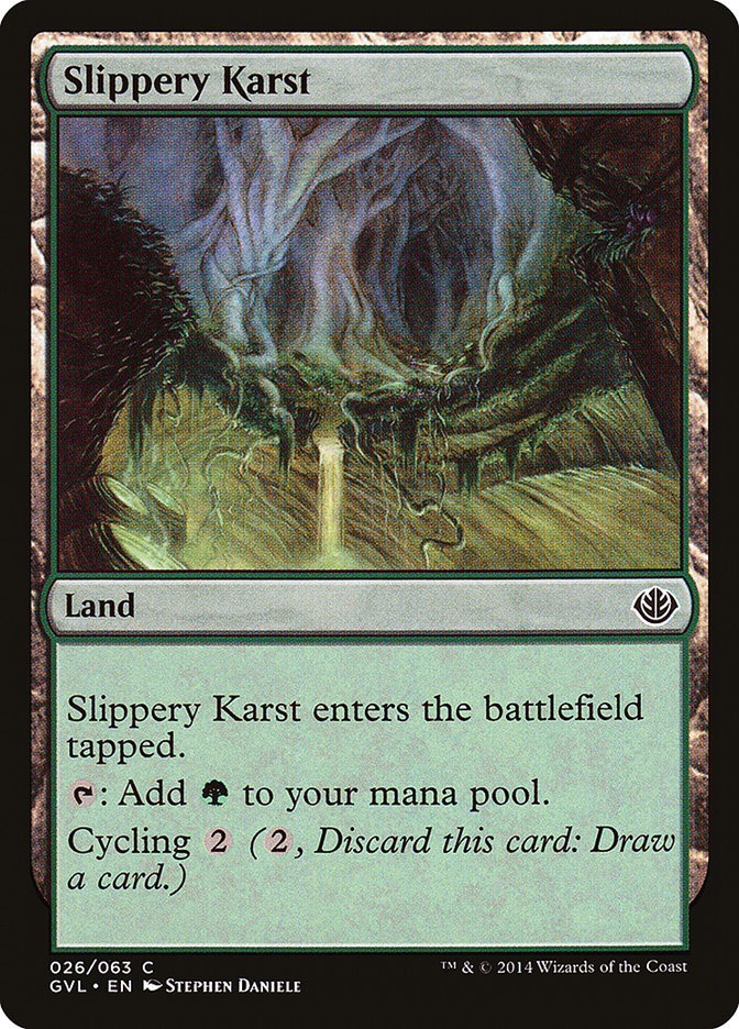 Slippery Karst (Garruk vs. Liliana) [Duel Decks Anthology] | Magic Magpie